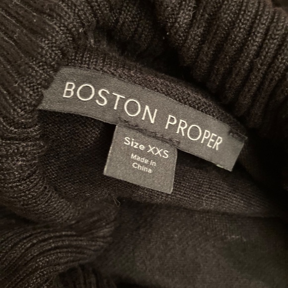 LAST CHANCE! Boston Proper Black Cowl Neck Fringe Sweater - Picture 5 of 7
